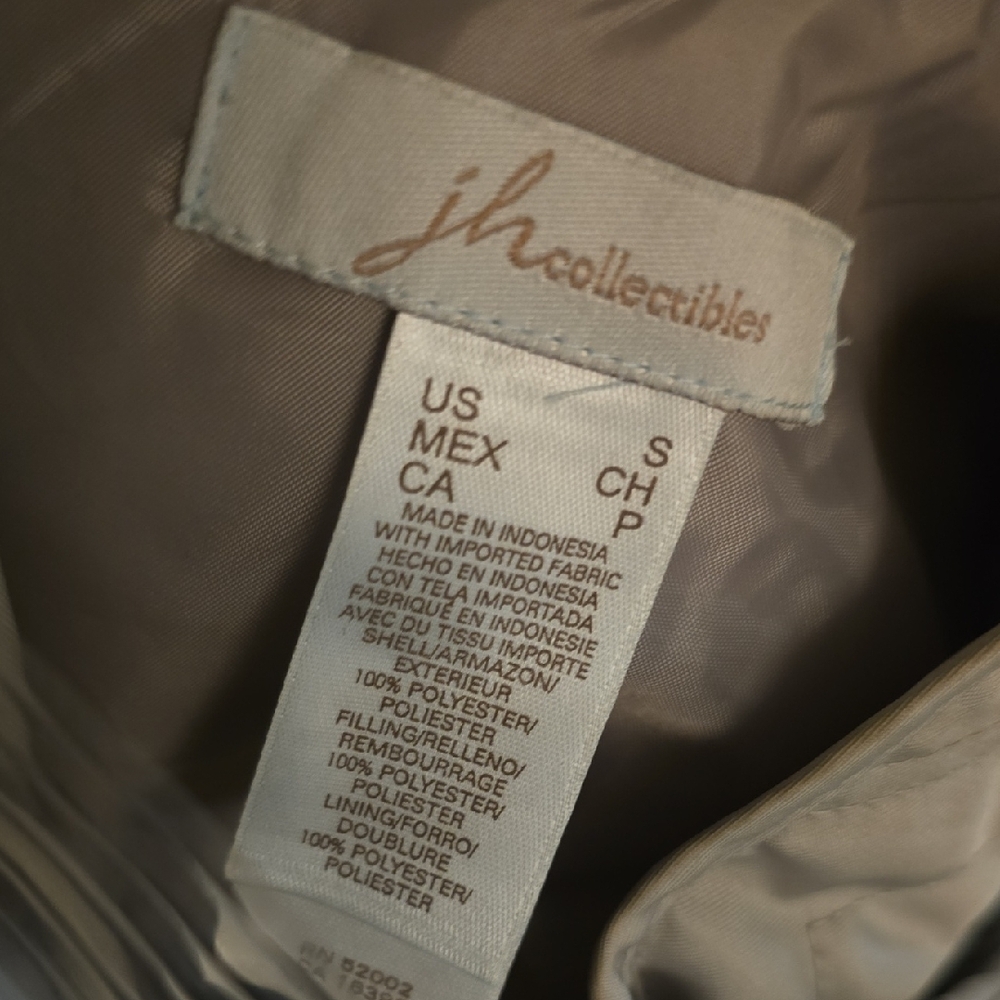 JH Colectables Women's Quilted Cream Vest Size Small NWT - Picture 7 of 7